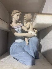 Lladro #6705 6705 One For You, One For Me Porcelain Woman w Baby Rare good cond picture