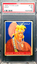 1933 R73 Goudey Indian Gum Card - #134 - WOLF - Series 192 - PSA 5 - EXCELLENT picture