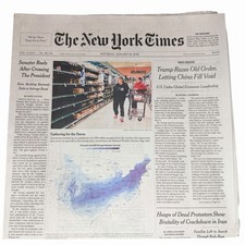 The New York Times Newspaper January 24 2026 Gathering for the Storm UNREAD Nyt picture