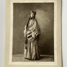 Antique Photograph Board Beautiful Woman Actress Middle Eastern Niagara Falls NY picture