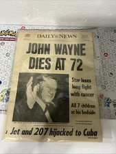 New York Post John Wayne dies June 12, 1979 - Good Condition - FastShip picture