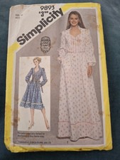 Vintage Simplicity Gunne Sax Dress Pattern 9893 Bust 36 picture