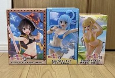 KONOSUBA Swim Suit Figure Set of 3 Megumin Aqua Darkness New F/S From JPN Rare picture