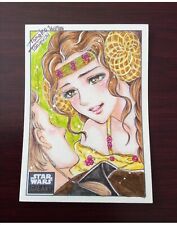 2010 Topps Star Wars Galaxy Padme Amidala TOMOKO TANIGUCHI  Sketch Card 1/1 picture