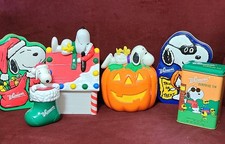 Whitman's Candy Collectibles Snoopy Peanuts  Halloween Christmas Lot of 6 picture