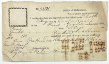 1807 Boston Tea Party Revolutionary War General Signed Document Antique picture