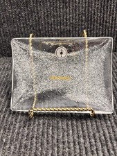 Vintage 1950s Iwata Glass Tokyo Hand Blown Controlled Bubble Dish with Box picture