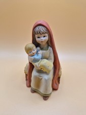 Vintage Enesco Mary Holding Baby Jesus Ceramic Figurine Madonna Child E-2829 picture