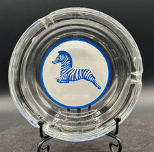 El Morocco Club Zebra c.1950's MCM Glass Ashtray Vintage Gable, Monroe, Sinatra picture