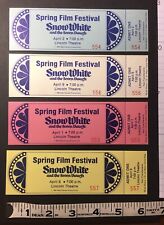 (4) 1981 Cast Member Film Festival Snow White And The Seven Dwarfs Movie Tickets picture