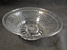 Boston & Sandwich Blown Three Mold Flint Glass Pan Circa 1825-1840 FOLDED RIM picture