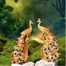 1 Set Peacock Statue Decorative Peacock Figurine Vintage Style For Home Decor picture