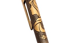 Indian Star Sign Zodiac Sign Engraved Ballpoint Pen Metal Body & Blue Refill NEW picture