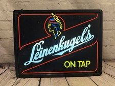 Vintage Leinenkugel's Beer Lighted Sign On Tap Chippewa Falls WI Indian Maiden picture