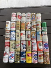 Lot Of 38 Empty Vintage Pull Tab Style Beer Cans, Large Variety Of Brands picture