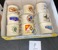 vintage Boy Scout Mug lot of 9 Jamboree Camp Council Region mix mugs picture