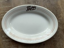Rare 1920s Little Bohemia Gangster Era Restaurant Ware Relish Dish Vintage China picture