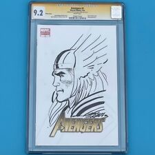 Avengers #1 (2010) 🌟 NEAL ADAMS ORIGINAL SKETCH 🌟 CGC 9.2 SS Thor Comic Art picture