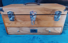 RARE National Wild Turkey Federation Wood Storage Tool Box Shell Ammo Call Decor picture