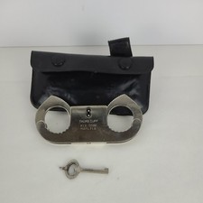 Antique Valor Corp Florida Metal Thumb Cuff Key Belt Holder Restraint Security picture