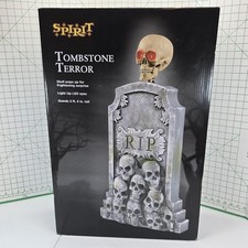 Spirit Halloween Tombstone Of Terror 2.5ft Animatronic Great Shape Works Perfect picture