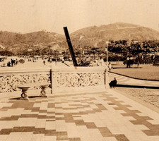 * Antique RPPC Gonzaga Beach Santos Brazil c1938 Postcard Souvenir Topographical picture