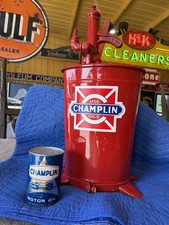 Champlin Oil & Refining Co. Oil dispenser and full S-3 oil can picture