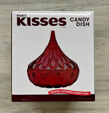 Hershey's Kisses Red Crystal Covered Candy Dish, Brand New in Box picture