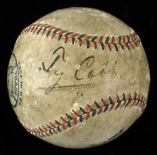 Earliest Known Ty Cobb Single Signed 1912 American League Baseball JSA COA picture