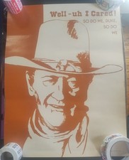 Rare HTF Vintage 1979 John Wayne Security Awareness Poster 22