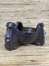 Trader Vic's Easter Island Moai Tiki Bowl Scorpion Huge Brown 3 Moai For Sharing picture