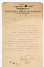 1888 Houston Texas Stedman & Barret Wholesale Grocers Letter Uncle True Tobacco picture