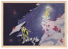 1965 COSMOS SPACE On the moon. Astronauts & Space Travel OLD Russian Postcard picture
