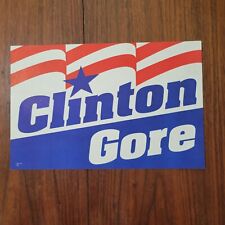 Vintage 1992 Original Bill Clinton Al Gore Presidential Poster 17x11 picture