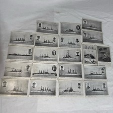 Set Of 20 Antique 1800’s US Navy Ships w/ Captains Postcards ~ UNUSED picture
