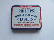 Vintage Phillips Milk of Magnesia Tablets Tin - excellent condition picture