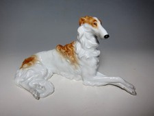 Handpainted Austrian AUGARTAN Russian Borzoi Wolfhound Dog ,MInt condition picture