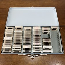 Vintage 1970’s Lot of 121 Slides Christmas,Travel ,Pets , Snow, With Metal Case picture