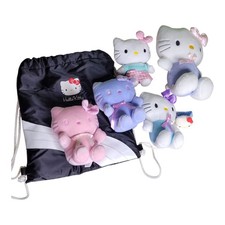 Hello Kitty Plush Lot 6pc Sanrio Partner Nakajima 2004-2006 Drawstring Bag Lot picture