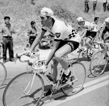 Belgian cyclist Eddy Merckx racing during Tour de France late 1960s Old Photo picture