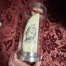 Vintage 1974 Shulton Old Spice Scrimshaw Faux Whale Tooth Decanter Cologne NIB picture