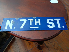 Cobalt Steel 1935 North 7th Street sign Metal Sign North 7th Street c. 1930s picture