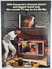 1981 Panasonic Console TV Reggie Jackson Baseball Print Ad Man Cave Poster Art picture