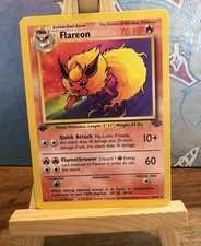 Pokemon Cards Flareon 19/64 1st Edition Jungle WOTC Rare LP picture