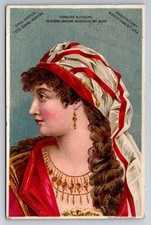 1890s Victorian Trade Card Springvale Maine F.C Philpot Sewing Machine Gypsy picture