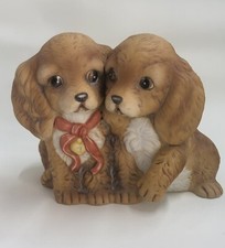 Homco Cocker Spaniel Porcelain Figurine Puppy Dogs picture