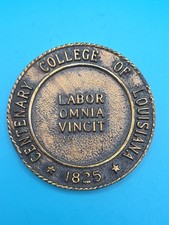 VTG Rare Centenary College Of Louisiana Paperweight Bronze picture