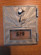 Vintage Large Antique Aluminum USPS P O Post Office Box Door US 6