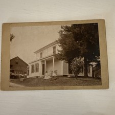 Vintage Cabinet Card by AW & GE Howes Photographers 1900 Ashfield, MA picture