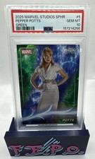 2025 Topps Chrome Marvel Studios Green Iron Man’s Pepper Potts 91/99 PSA 10 picture